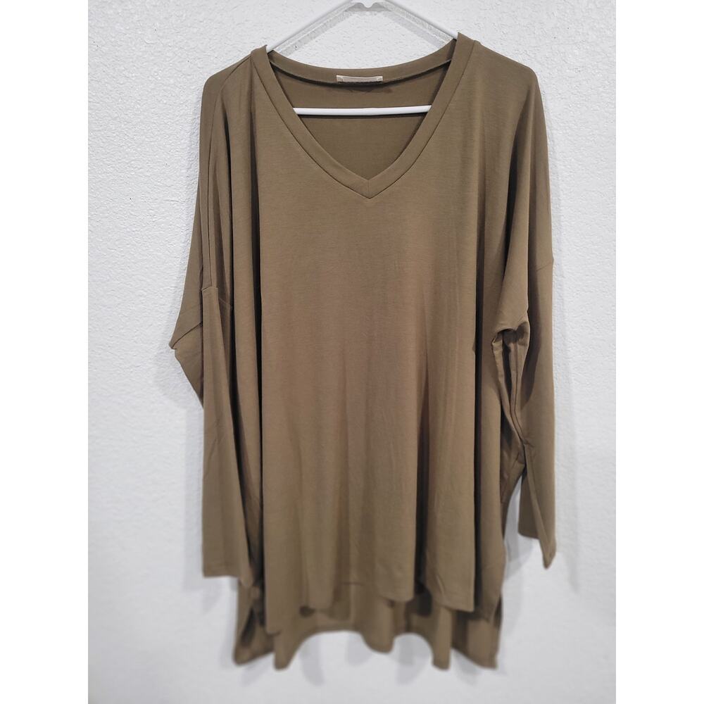 Zenana Green Women's Plus Size‎ Top Shirt Long Sleeve size 1X #15